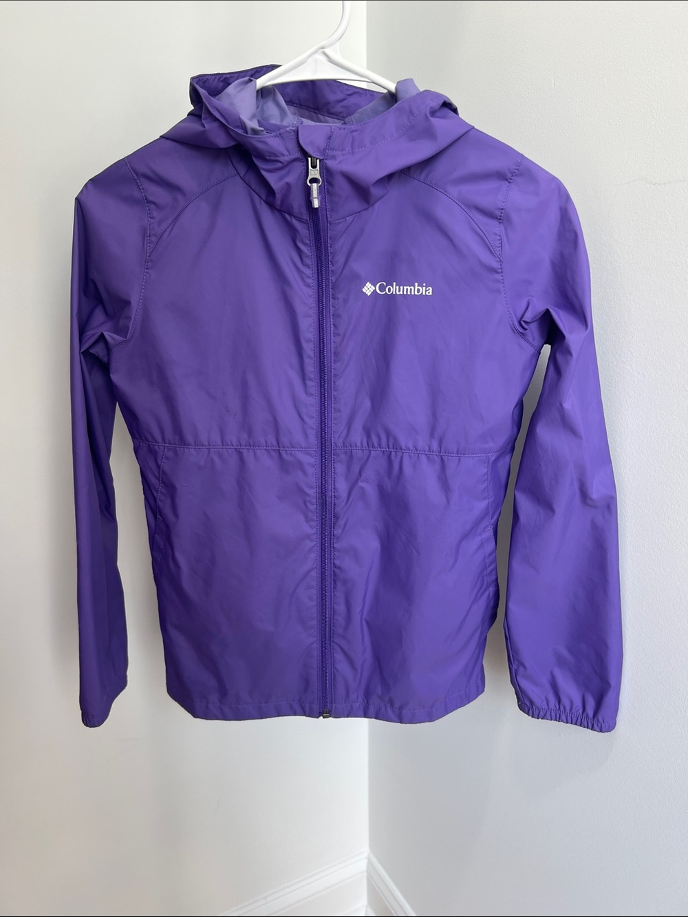 Columbia Kids Purple Hooded Raincoat